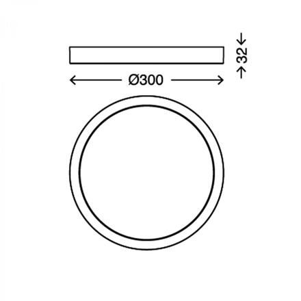 BRILONER LED přisazené svítidlo, pr. 30 cm, 21 W, 2000 lm, chrom BRI 7132-414