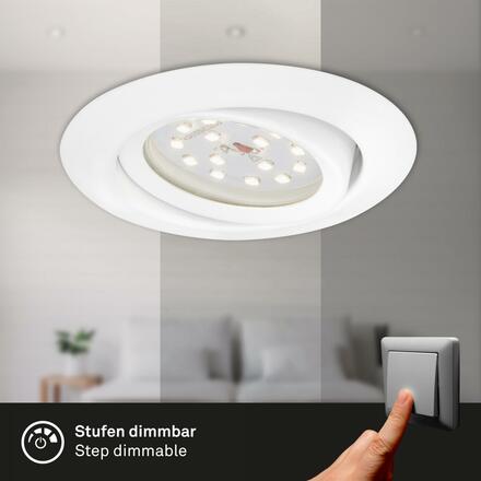 BRILONER 3ks sada LED vestavné svítidlo, pr. 8,2 cm, 3,5 W, bílé BRI 7172-036