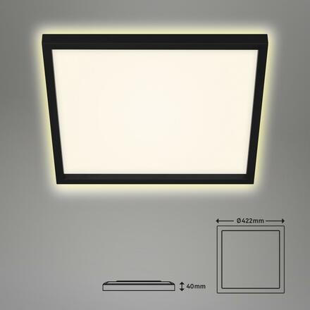 BRILONER Svítidlo LED panel, 42,2 cm, 3000 lm, 22 W, černá BRI 7364-015