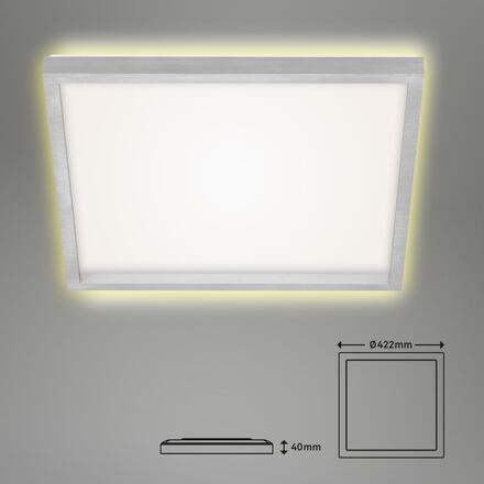 BRILONER Svítidlo LED panel, 42,2 cm, 3000 lm, 22 W, hliník BRI 7364-019