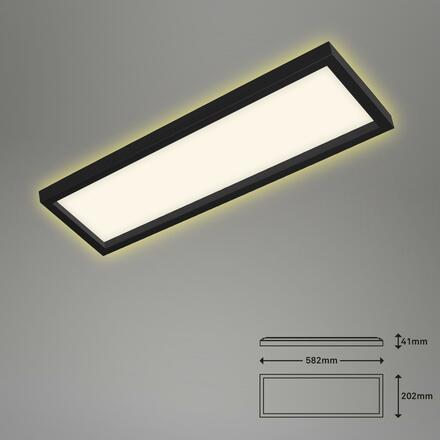 BRILONER Svítidlo LED panel, 58,2 cm, 3000 lm, 22 W, černá BRI 7365-015