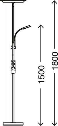 BRILONER LED nepřímé osvětlení se čtecí lampou, noční světlo, časovač, vypínač, stmívatelné BRILO 1341-022