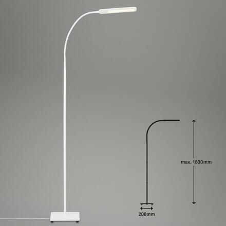 BRILONER LED CCT stojací svítidlo s dotykovým vypínačem 183 cm 6,5W 600lm bílé BRILO 1389-016