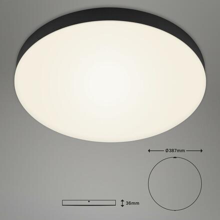 BRILONER LED stropní svítidlo, pr. 38,7 cm, 24,5 W, černá BRI 7068-015