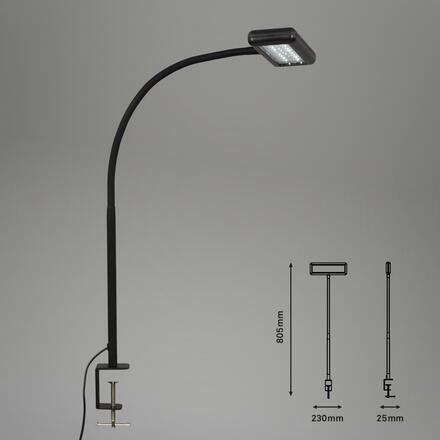 BRILONER LED svítidlo se svorkou 80,5 cm 7,5W 800lm černá BRILO 2604-015