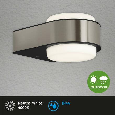 BRILONER LED venkovní svítidlo 14,4 cm 6,5W 650lm nerez ocel BRILO 3035-012