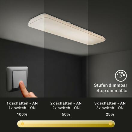 BRILONER LED stropní svítidlo 115,7 cm 48W 5100lm bílé BRILO 3042-016