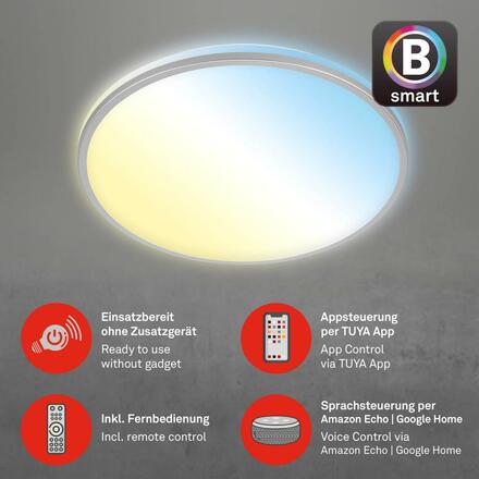 BRILONER LED CCT Smart stropní svítidlo pr. 49 cm 42W 4500lm chrom BRILO 3065-014