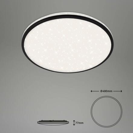 BRILONER Hvězdné nebe CCT LED stropní svítidlo, pr. 49 cm, 42 W, 4500 lm, černá BRILO 3065-015