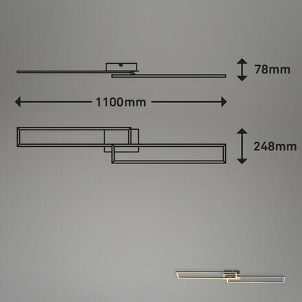 BRILONER CCT LED nástěnné a stropní svítidlo, 110 cm, 40 W, 4400 lm, zlatá-hnědá BRILO 3145-017