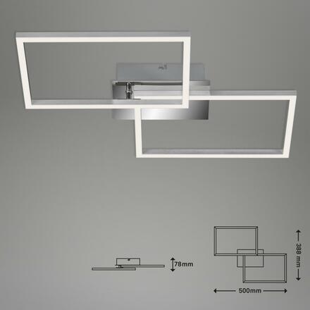 BRILONER LED CCT rám 50 cm 2x15W 1650lm chrom BRILO 3149-018
