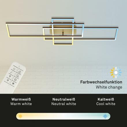 BRILONER CCT LED nástěnné a stropní svítidlo, 110 cm, 51 W, 5500 lm, zlatá-hnědá BRILO 3156-017