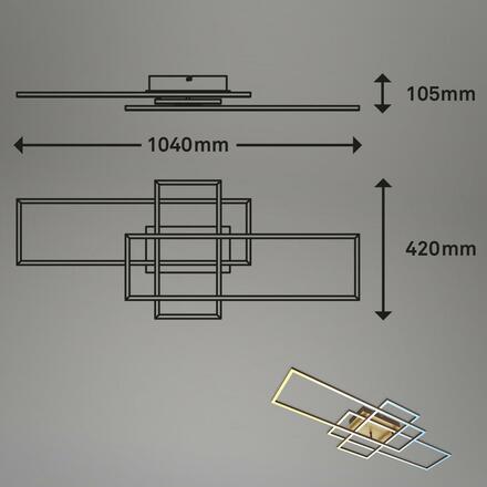 BRILONER CCT LED nástěnné a stropní svítidlo, 110 cm, 51 W, 5500 lm, zlatá-hnědá BRILO 3156-017