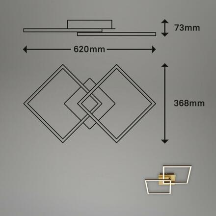 BRILONER LED stropní svítidlo, 62 cm, 22 W, 2200 lm, zlatá-hnědá BRILO 3210-017