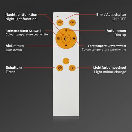 BRILONER LED stropní svítidlo hvězdné nebe, CCT, noční světlo, dálkový ovladač, stmívatelné BRILO 3368-016