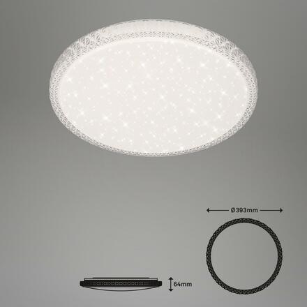 BRILONER LED stropní svítidlo hvězdné nebe, pr. 39 cm, 24 W, bílé BRILO 3412-016