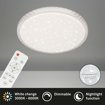 BRILONER LED stropní svítidlo hvězdné nebe, pr. 39 cm, 24 W, bílé BRILO 3412-016