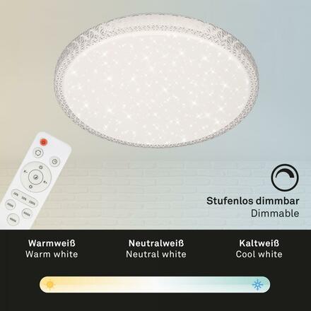 BRILONER LED stropní svítidlo hvězdné nebe, pr. 39 cm, 24 W, bílé BRILO 3412-016