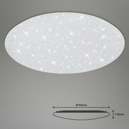 BRILONER LED stropní svítidlo hvězdné nebe, CCT, noční světlo, dálkový ovladač, stmívatelné BRILO 3429-016