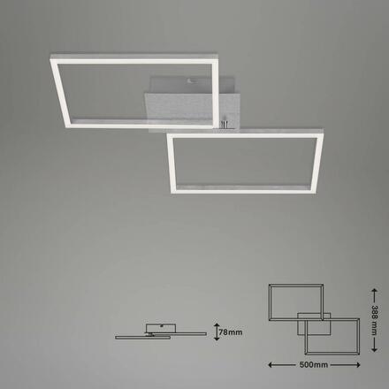 BRILONER CCT LED stropní svítidlo, 50 cm, 30 W, 3300 lm, hliník BRILO 3511-019