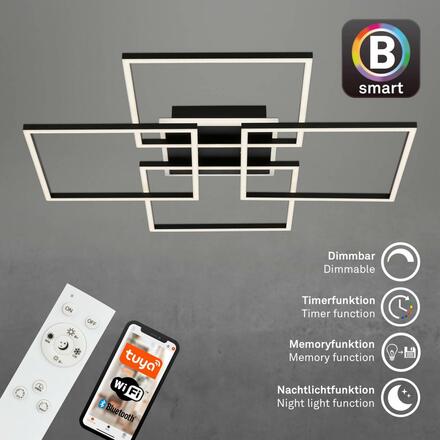 BRILONER CCT LED stropní svítidlo, 72,4 cm, 50 W, 5500 lm, černá BRILO 3515-015