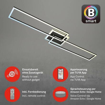 BRILONER LED stropní svítidlo, 110 cm, 40 W, 5200 lm, černá BRILO 3538-015