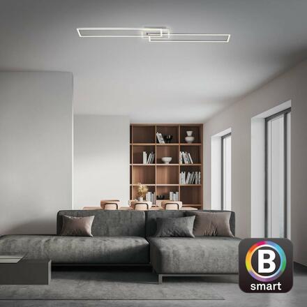 BRILONER CCT LED stropní svítidlo, 110 cm, 40 W, 5200 lm, hliník BRILO 3538-019