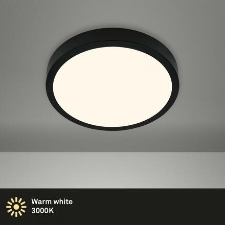 BRILONER LED přisazené svítidlo pr. 28 cm, 16 W, 2000 lm, černá BRILO 3700-015