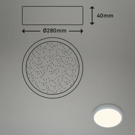 BRILONER CCT LED přisazené svítidlo pr. 28 cm, 18 W, 2000 lm, stříbrná BRILO 3701-014