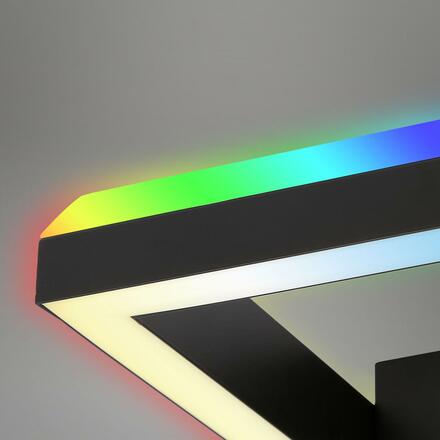 BRILONER RGB CCT LED stropní svítidlo, 59,7 cm, 44 W, 4400 lm, černá BRILO 3755-015