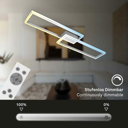 BRILONER CCT stropní svítidlo, 119,5 cm, 45W, 400lm, hliník-chrom BRILO 3761019