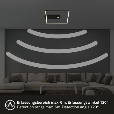 BRILONER LED stropní svítidlo se senzorem a časovačem, 32 cm, 14W, 400lm, černá BRILO 3770015