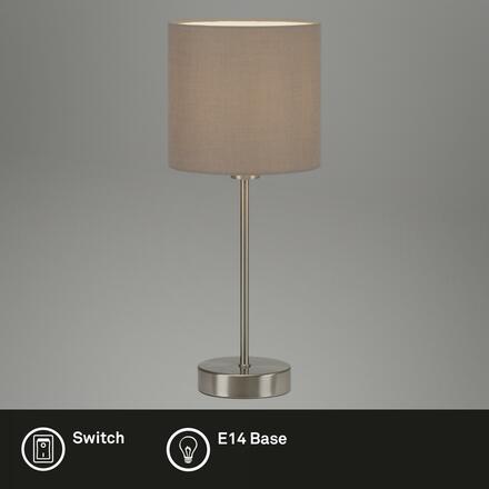 BRILONER Stolní lampa, max. 25 W, 38,5 cm, taupe BRILO 7002-011