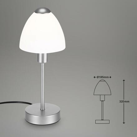 BRILONER Stolní lampa, 32 cm, max. 25 W, stříbrná BRILO 7025-014