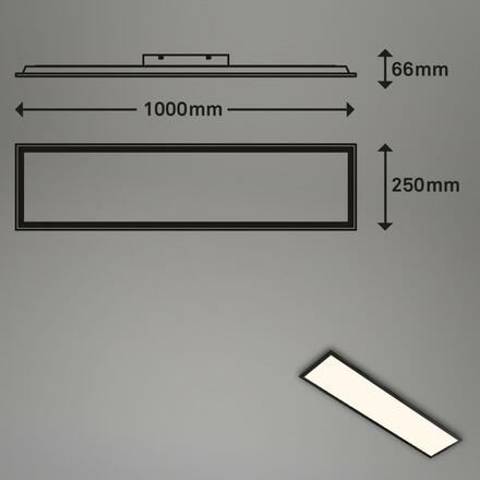 BRILONER CCT svítidlo LED panel, 100 cm, 24 W, 2400 lm, černá BRILO 7054-015