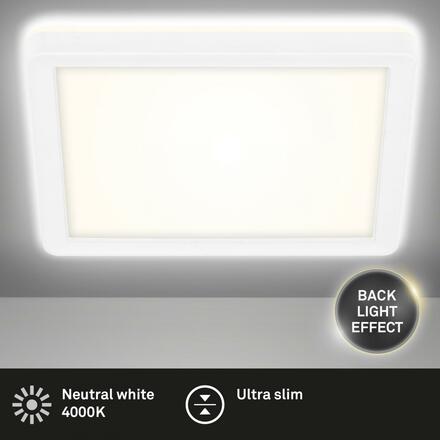 BRILONER Slim svítidlo LED panel, 19 cm, 1400 lm, 12 W, bílé BRILO 7153-416