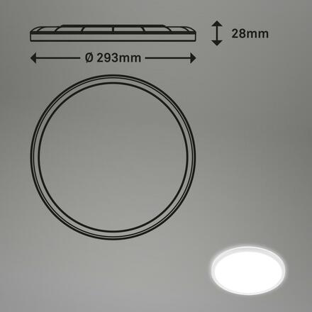 BRILONER Slim svítidlo LED panel, pr. 29,3cm, 2400 lm, 18 W, bílé BRILO 7155-416