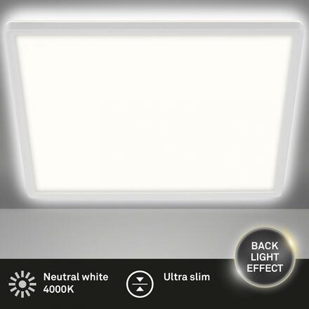 BRILONER Slim svítidlo LED panel, 29,3 cm, 2400 lm, 18 W, bílé BRILO 7156-416