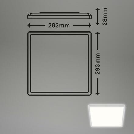 BRILONER Slim svítidlo LED panel, 29,3 cm, 2400 lm, 18 W, bílé BRILO 7156-416