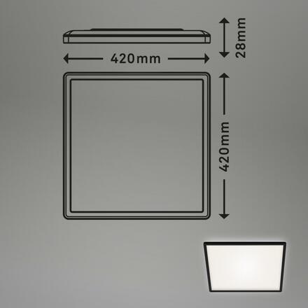 BRILONER Slim svítidlo LED panel, 42 cm, 22 W, černá BRILO 7158-415