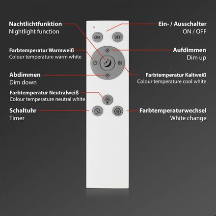 BRILONER Svítidlo LED panel, noční světlo, stmívatelné, CCT nastavení teploty barvy BRILO 7168-016