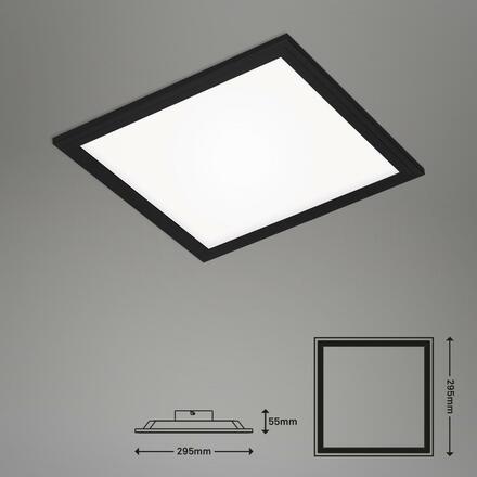 BRILONER Slim svítidlo LED panel, 29,5 cm, 12W , černá BRILO 7191-015