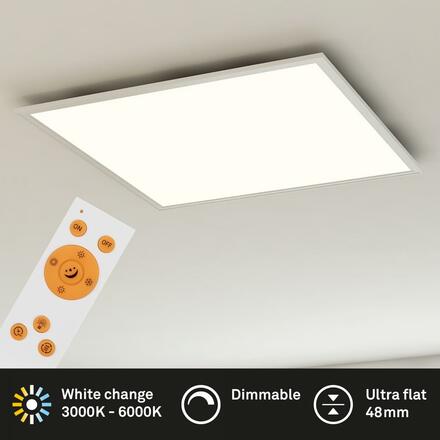 BRILONER CCT svítidlo LED panel, 59,5 cm, 3800 lm, 36 W, bílé BRILO 7195-016