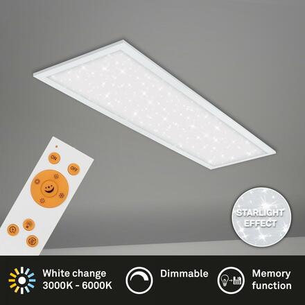 BRILONER Hvězdné nebe svítidlo LED panel, 100 cm, 2200 lm, 24 W, bílé BRILO 7308-016