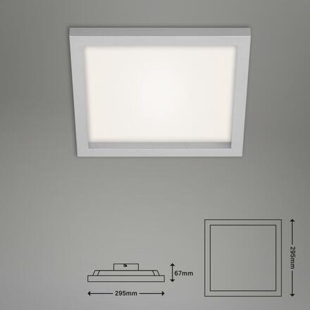 BRILONER CCT svítidlo LED panel, 29,5 cm, 1800 lm, 18 W, matný chrom BRILO 7370-014