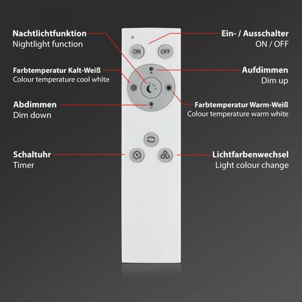 BRILONER CCT svítidlo LED panel, 59,5 cm, 38 W, bílé BRILO 7381-216