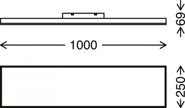 BRILONER CCT svítidlo LED panel, 100 cm, 24 W, bílé BRILO 7381-316