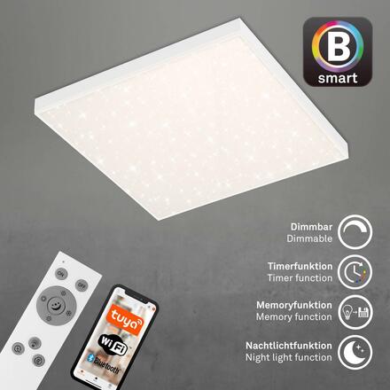 BRILONER Hvězdné nebe CCT svítidlo LED panel, 45cm, 24 W, 2500 lm, bílé BRILO 7382-016