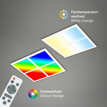 BRILONER Multi RGB CCT LED panel, 44,5 cm, 24 W, 2400 lm, bílé BRILO 7387-016