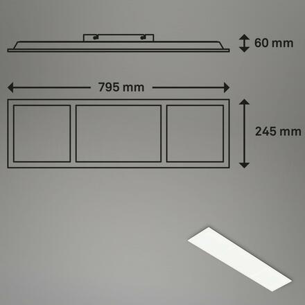 BRILONER Multi RGB CCT LED panel, 79,5 cm, 24 W, 2400 lm, bílé BRILO 7388-016